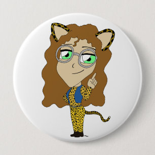 chibi catgirl  4 inch round button