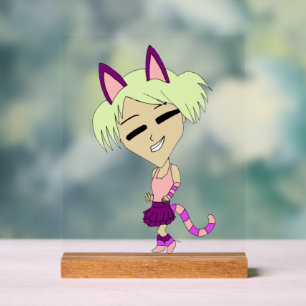 chibi catgirl  acrylic sign
