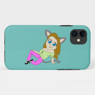 chibi catgirl  iPhone 11 case