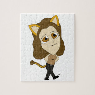 chibi catgirl jigsaw puzzle