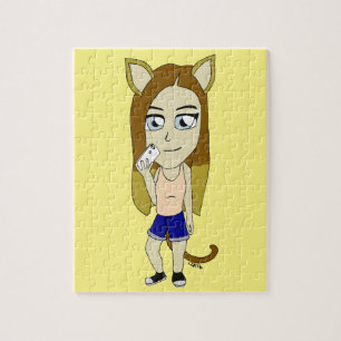 Chibi Catgirl Jigsaw Puzzle