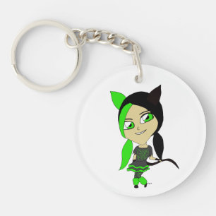 chibi catgirl   keychain
