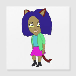 chibi catgirl magnet