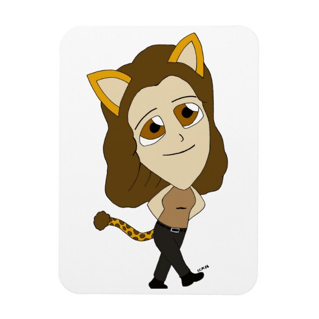 chibi catgirl  magnet (Vertical)