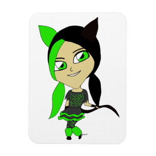 chibi catgirl magnet