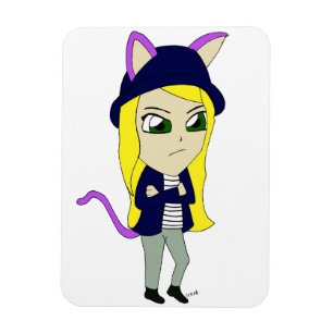 chibi catgirl magnet