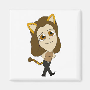 chibi catgirl   magnet