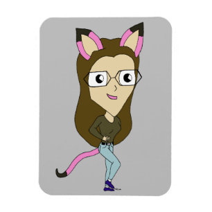 chibi catgirl   magnet