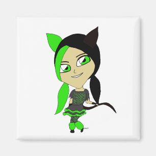 chibi catgirl magnet