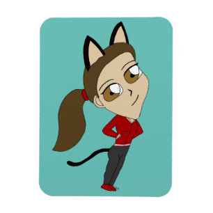 chibi catgirl magnet