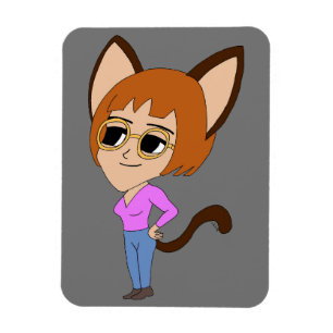 chibi catgirl  magnet