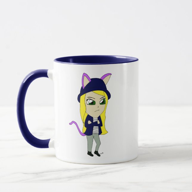 chibi catgirl   mug (Left)