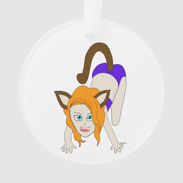chibi catgirl   ornament (Front)