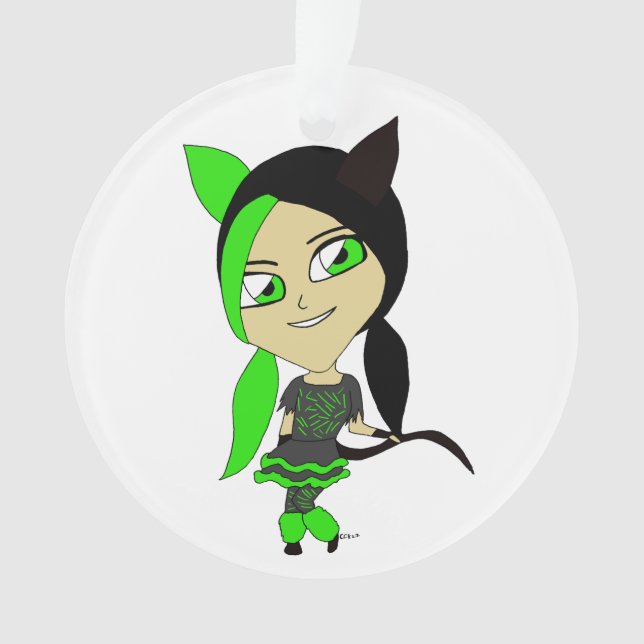 chibi catgirl     ornament (Front)