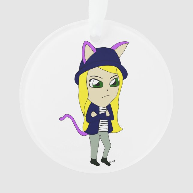 chibi catgirl  ornament (Front)
