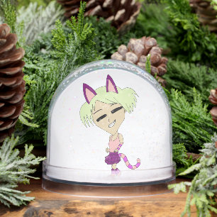 chibi catgirl   snowglobe