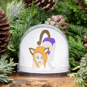 chibi catgirl  snowglobe