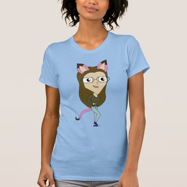 chibi catgirl   T-Shirt (Front)