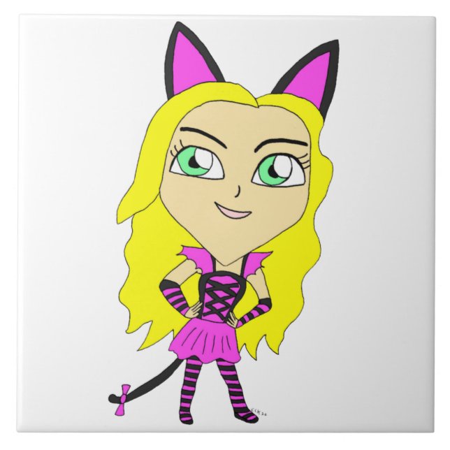 chibi catgirl  tile (Front)