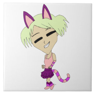 chibi catgirl tile