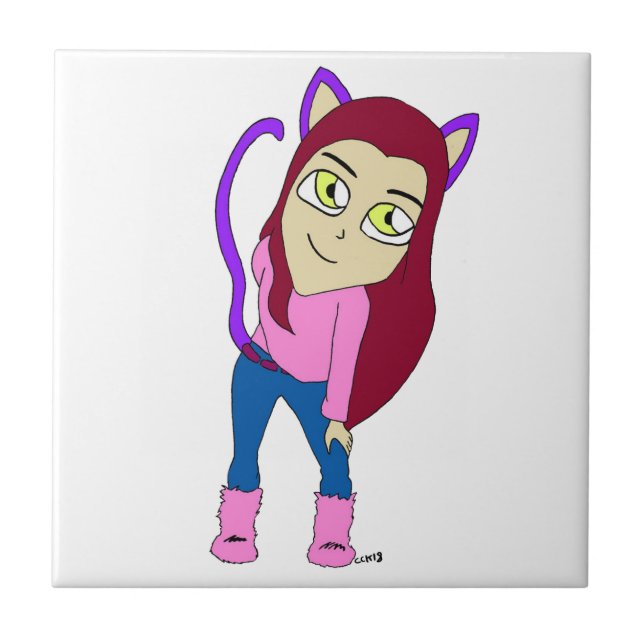 chibi catgirl     tile (Front)