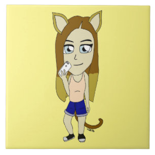 Chibi Catgirl Tile