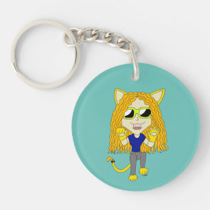 Chibi Catgirl with paws Keychain