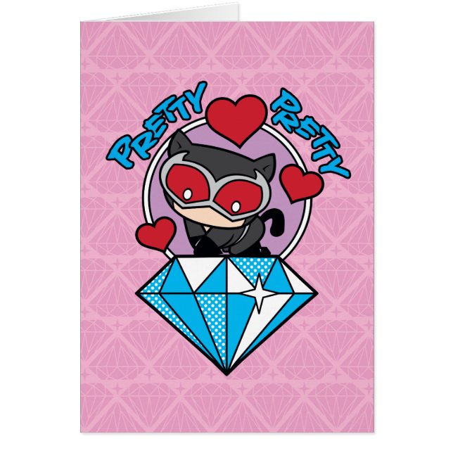 Chibi Catwoman assise Sur Le Grand Diamant (Devant)