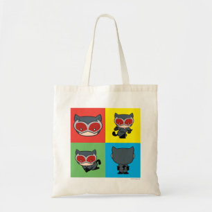 Chibi Catwoman Character Poses Tote Bag