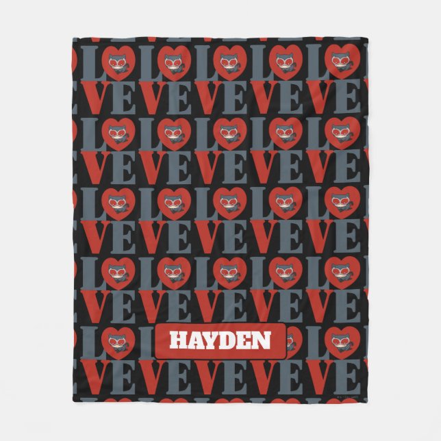 Chibi Catwoman LOVE Fleece Blanket (Front)