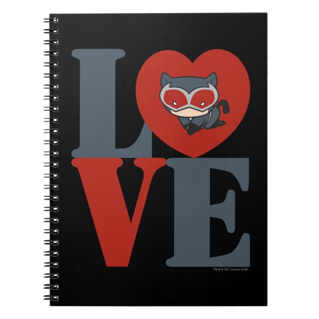 Chibi Catwoman LOVE Notebook (Front)