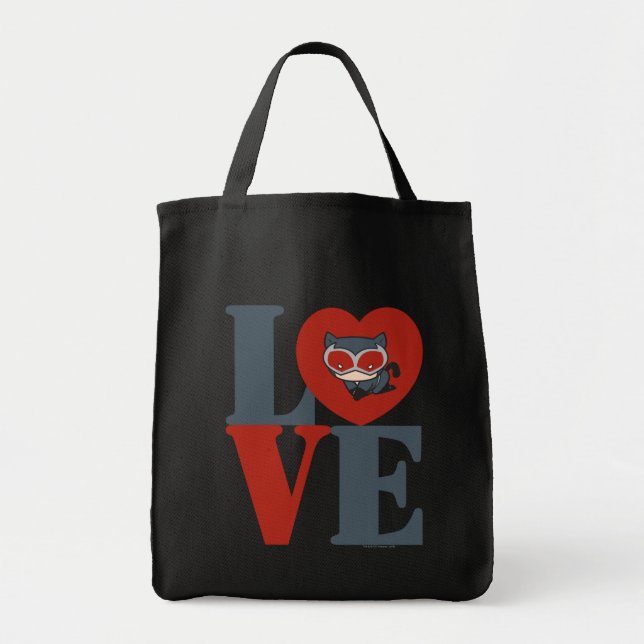 Chibi Catwoman LOVE Tote Bag (Front)