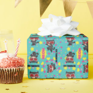 Chibi Catwoman Pattern Wrapping Paper