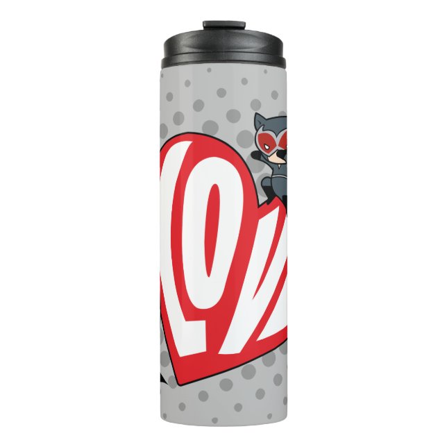 Chibi Catwoman Pounce on Batman Thermal Tumbler (Front)