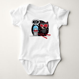 Chibi Catwoman Stealing A Diamond Baby Bodysuit