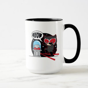 Chibi Catwoman Stealing A Diamond Mug