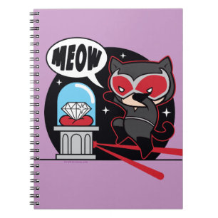 Chibi Catwoman Stealing A Diamond Notebook