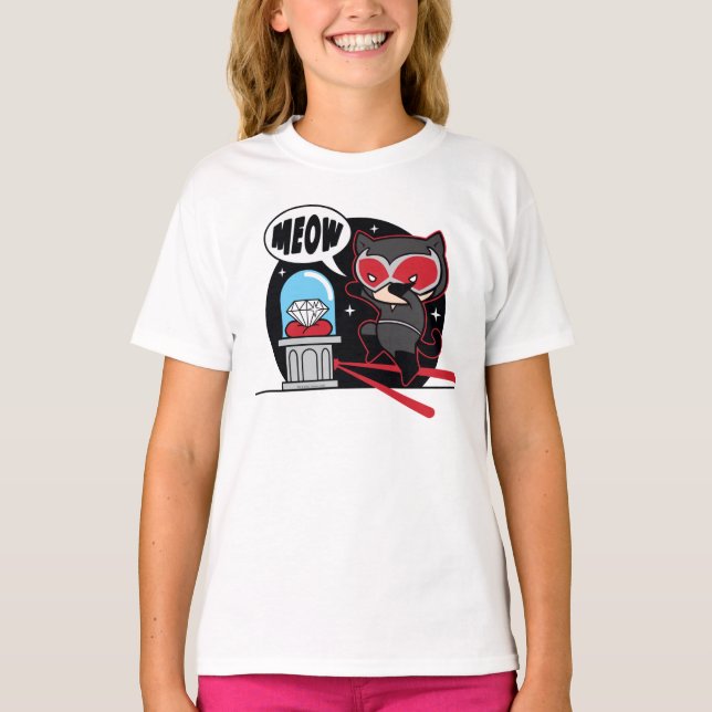 Chibi Catwoman Stealing A Diamond T-Shirt (Front)