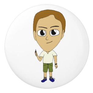 chibi ceramic knob