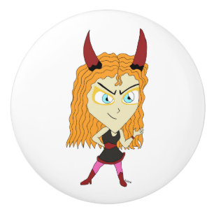 chibi ceramic knob