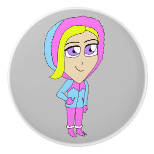 chibi ceramic knob