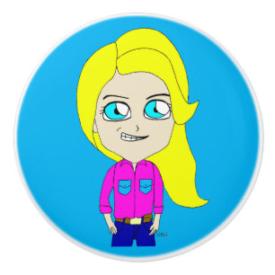 chibi ceramic knob