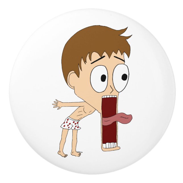 chibi    ceramic knob (Front)