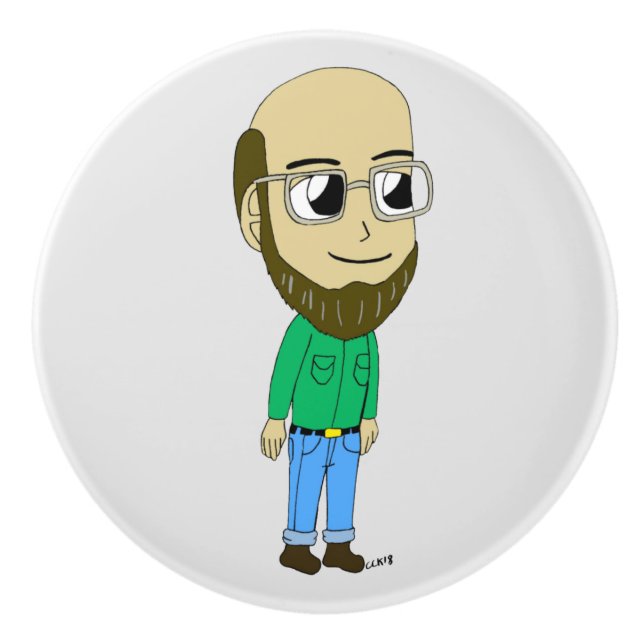 chibi    ceramic knob (Front)