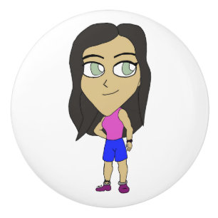chibi ceramic knob
