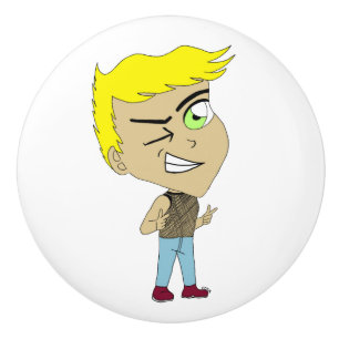 chibi ceramic knob