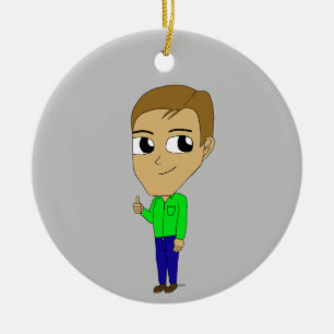 chibi ceramic ornament