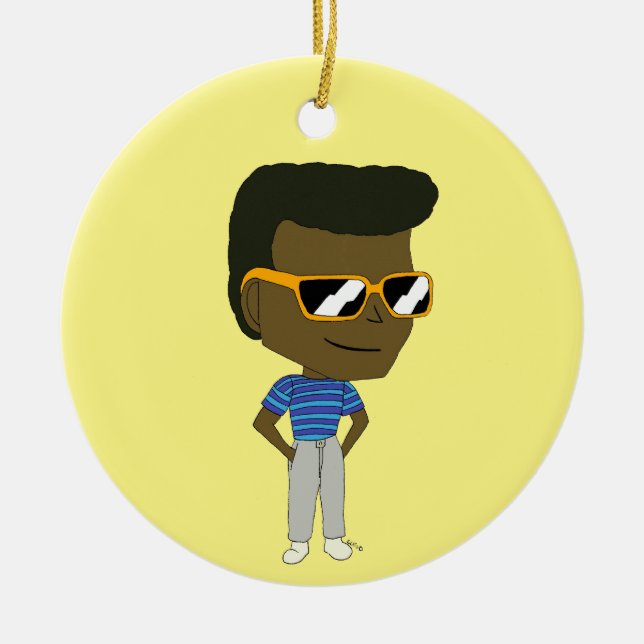 chibi    ceramic ornament (Front)