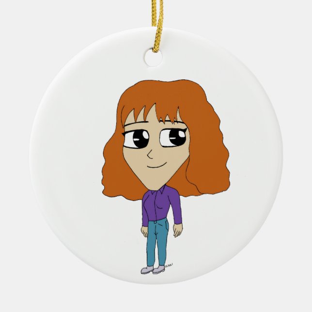 chibi    ceramic ornament (Front)