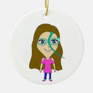 chibi ceramic ornament